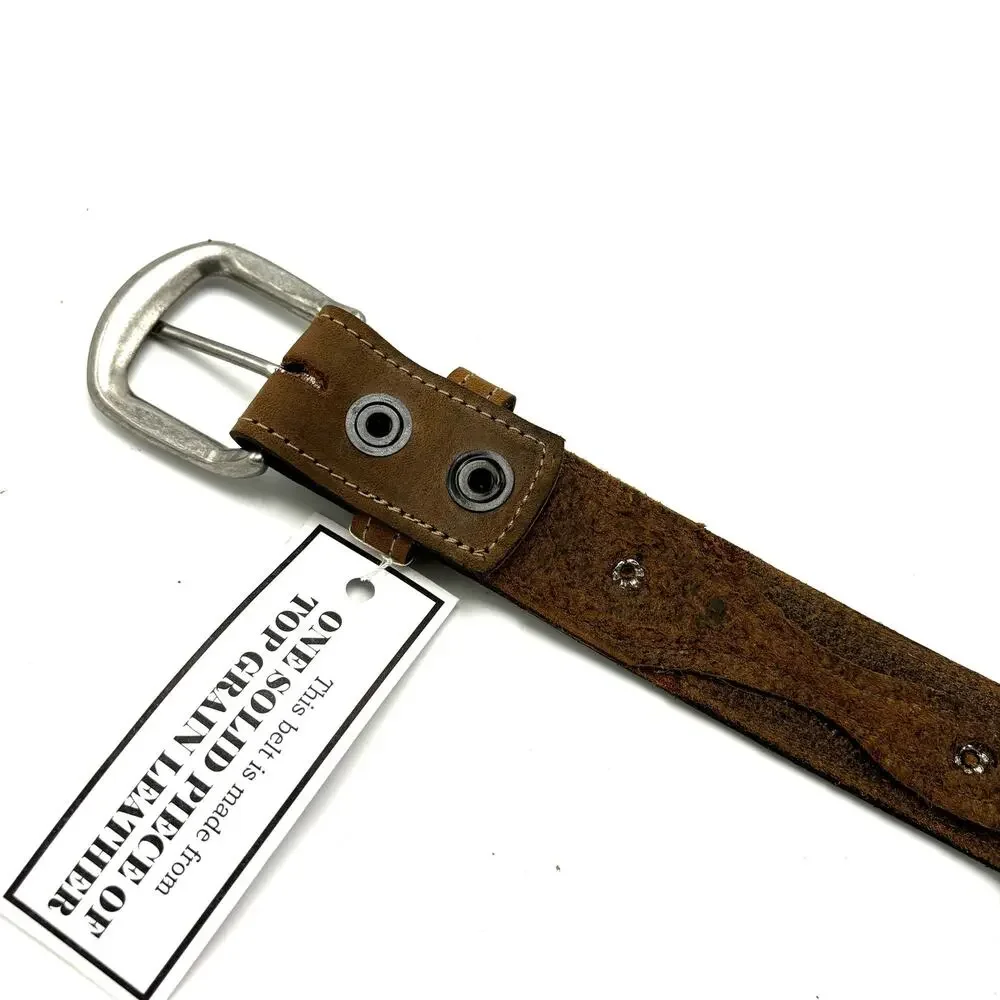 Cabelas Guide Gear Heavy Duty Western Belt 44 Brown Top Grain Leather Cowboy USA
